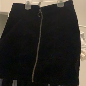 Velvet little black skirt. Skintight!!